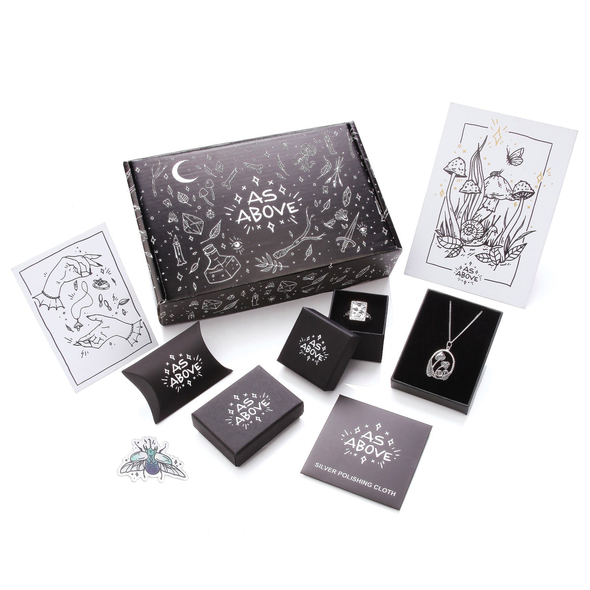 STAY WEIRD - Sterling Silver Necklace & Hoop Gift Set