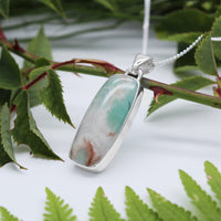 RIVERBANK - Sterling Silver & Aquaprase Necklace