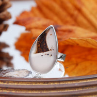 FALL - Sterling Silver & Montana Agate Ring - US 5