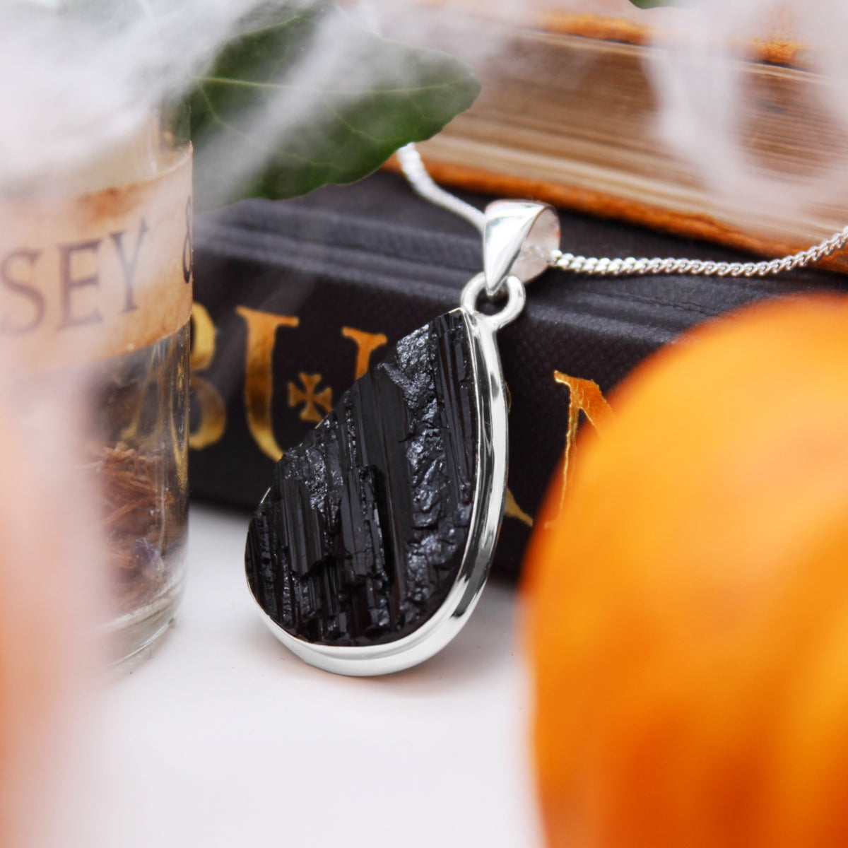 MIDNIGHT - Sterling Silver & Black Tourmaline Necklace