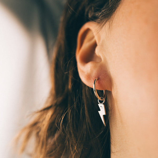 STORMY SKIES - Sterling Silver Hoops