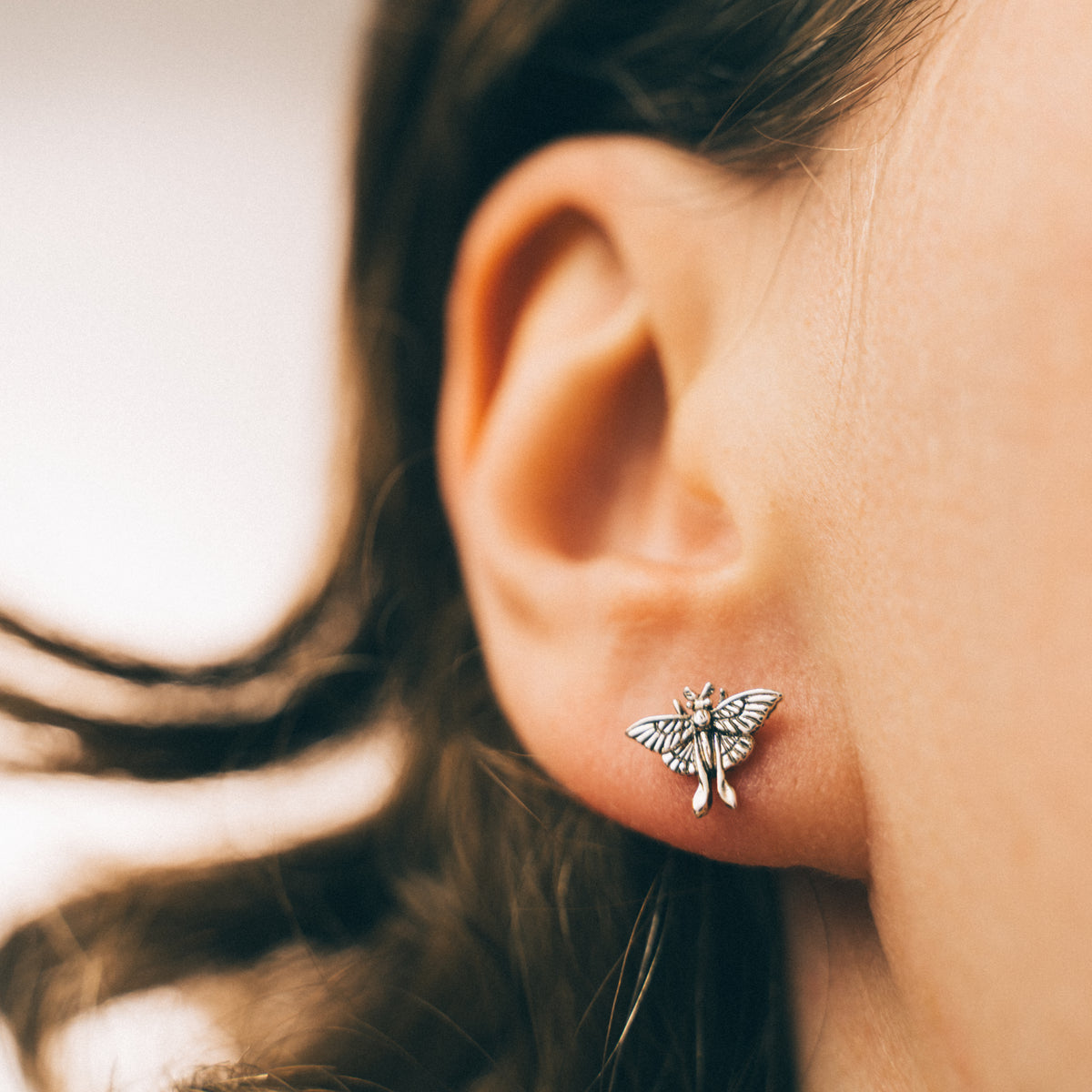 LUNA MOTH - Sterling Silver Studs