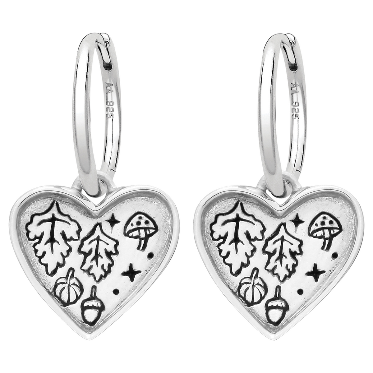 AUTUMN HAS MY HEART - Sterling Silver Hoops