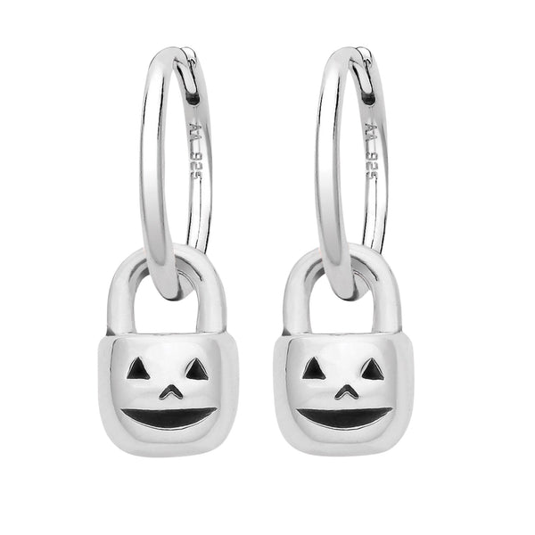 JACK O' LANTERN - Sterling Silver Hoops - LAST CHANCE