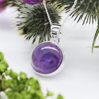 THISTLE - Sterling Silver & Amethyst Necklace