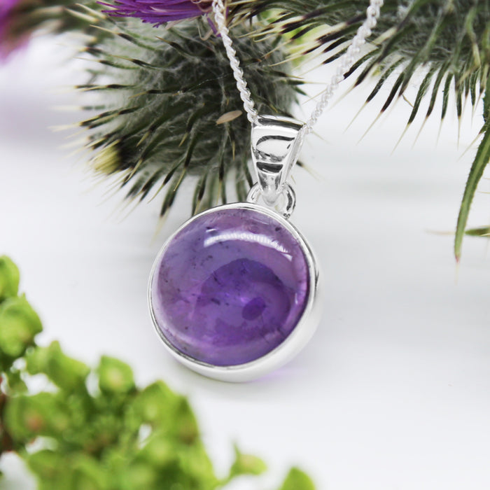 THISTLE - Sterling Silver & Amethyst Necklace