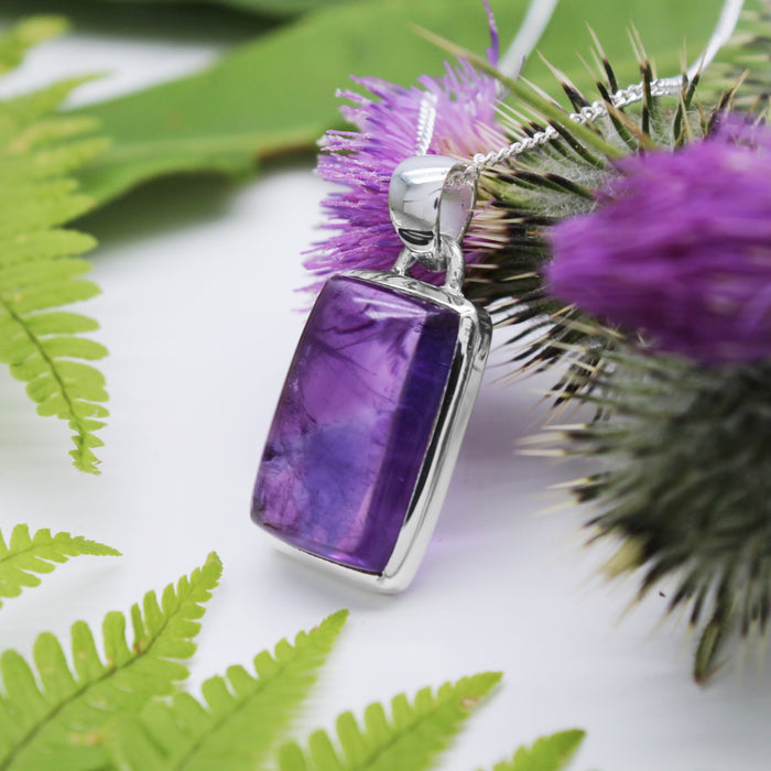 THISTLE - Sterling Silver & Amethyst Necklace