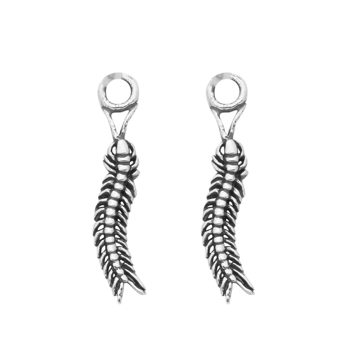 CENTIPEDE - Sterling Silver Hoop Charms