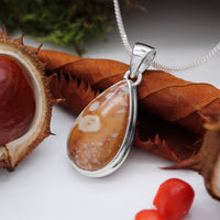 FAWN - Sterling Silver & Deer Fawn Jasper Necklace