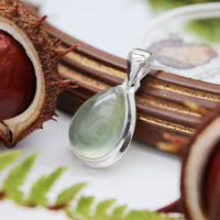 LAST OF THE LEAVES - Sterling Silver & Prehnite Necklace