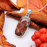 REDWOOD - Sterling Silver & Peanut Obsidian Necklace