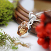 SUNSHINE - Sterling Silver & Rough Citrine Necklace