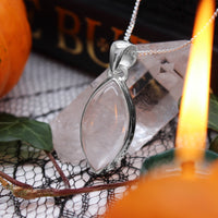 CRYSTAL BALL - Sterling Silver & Quartz Necklace