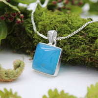 LAGOON - Sterling Silver & Blue Chalcedony Necklace