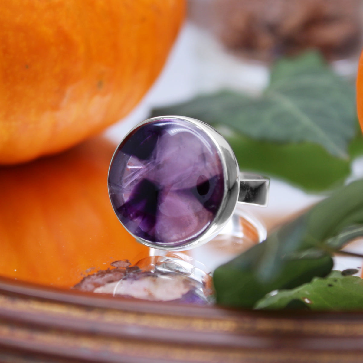 POTION - Sterling Silver & Star Amethyst Ring - US 7