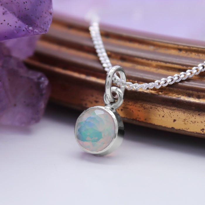STAR DUST  - Sterling Silver & Ethiopian Opal Necklace