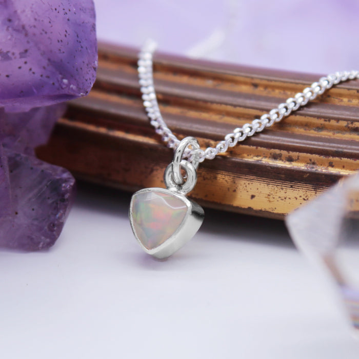 STAR DUST  - Sterling Silver & Ethiopian Opal Necklace
