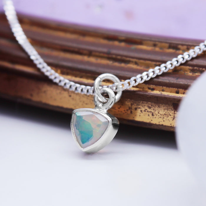STAR DUST  - Sterling Silver & Ethiopian Opal Necklace