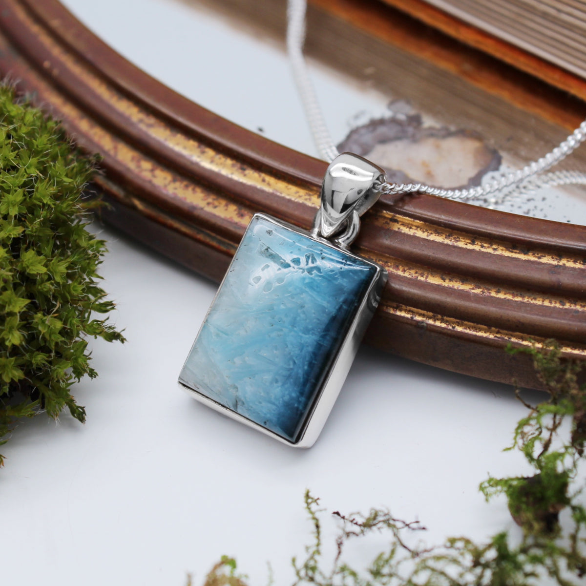 GLACIER - Sterling Silver & Blue Ice Glacierite Necklace