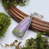 ELIXIR - Sterling Silver & Stichtite in Serpentine Necklace