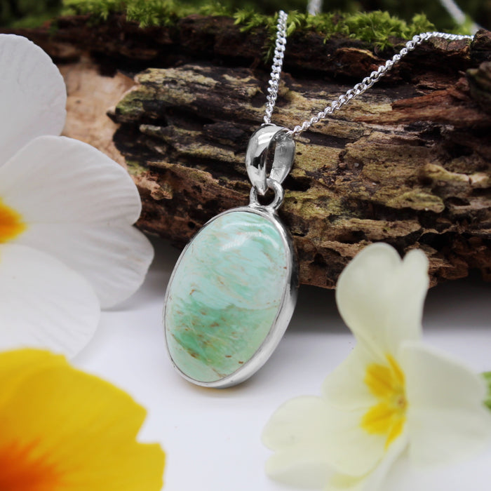 EQUINOX - Sterling Silver & Variscite Necklace