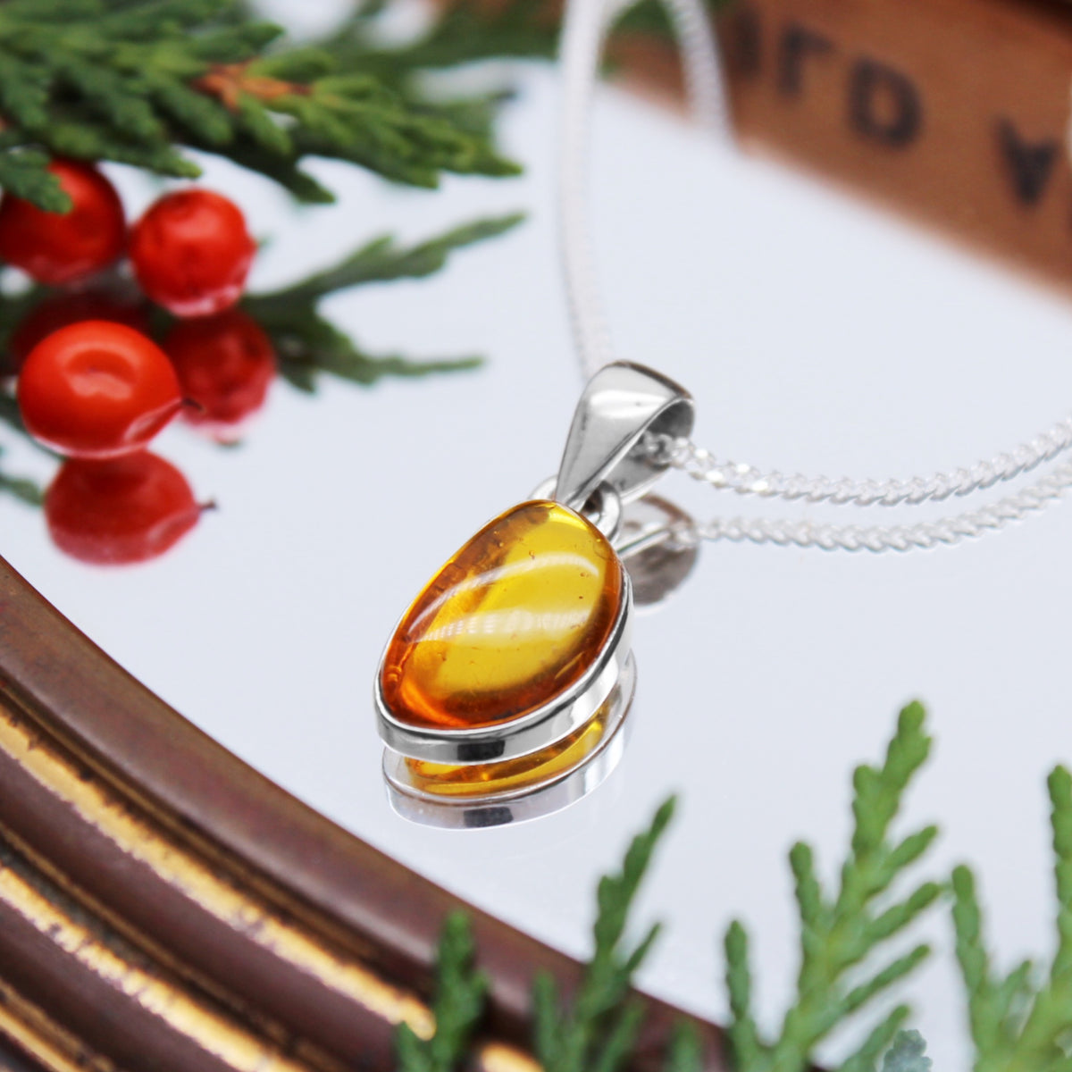 GOLDEN HOUR - Sterling Silver & Baltic Amber Necklace
