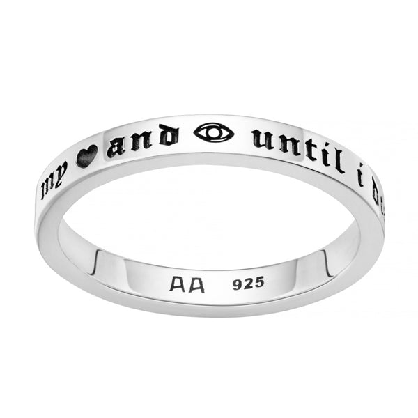 HEART AND EYE - Sterling Silver Ring - LAST CHANCE